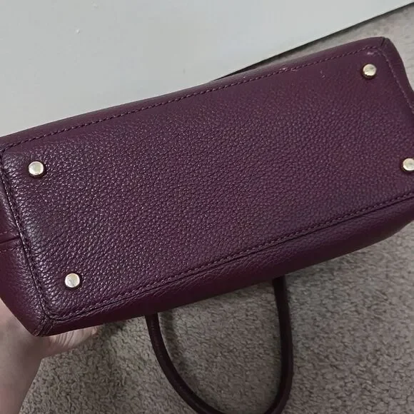 Kate Spade Jackson Street Lottie Plum Burgundy Purple Bag Womens No Strap - Picture 6 of 9